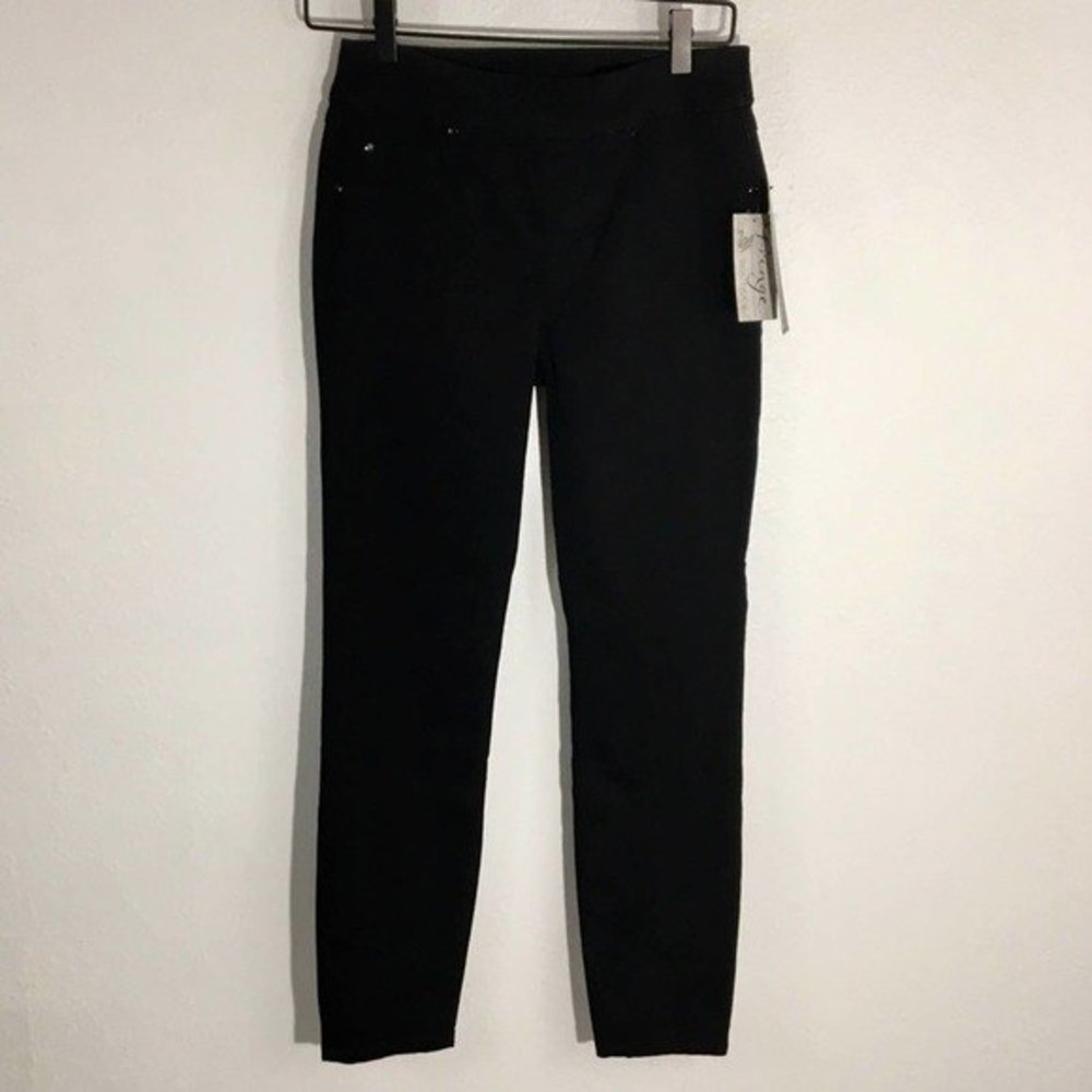 NEW Tribal Skinny Ankle Jegging Women's Size 0 DREAM JEAN Black Pull-On
